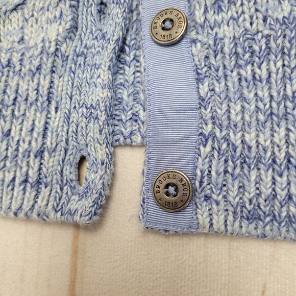 Brooks Brothers cable knit button cardigan sweater blue - Picture 2 of 9